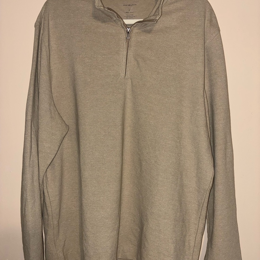 Van Heusen Men's Zip Up Sweater - Beige